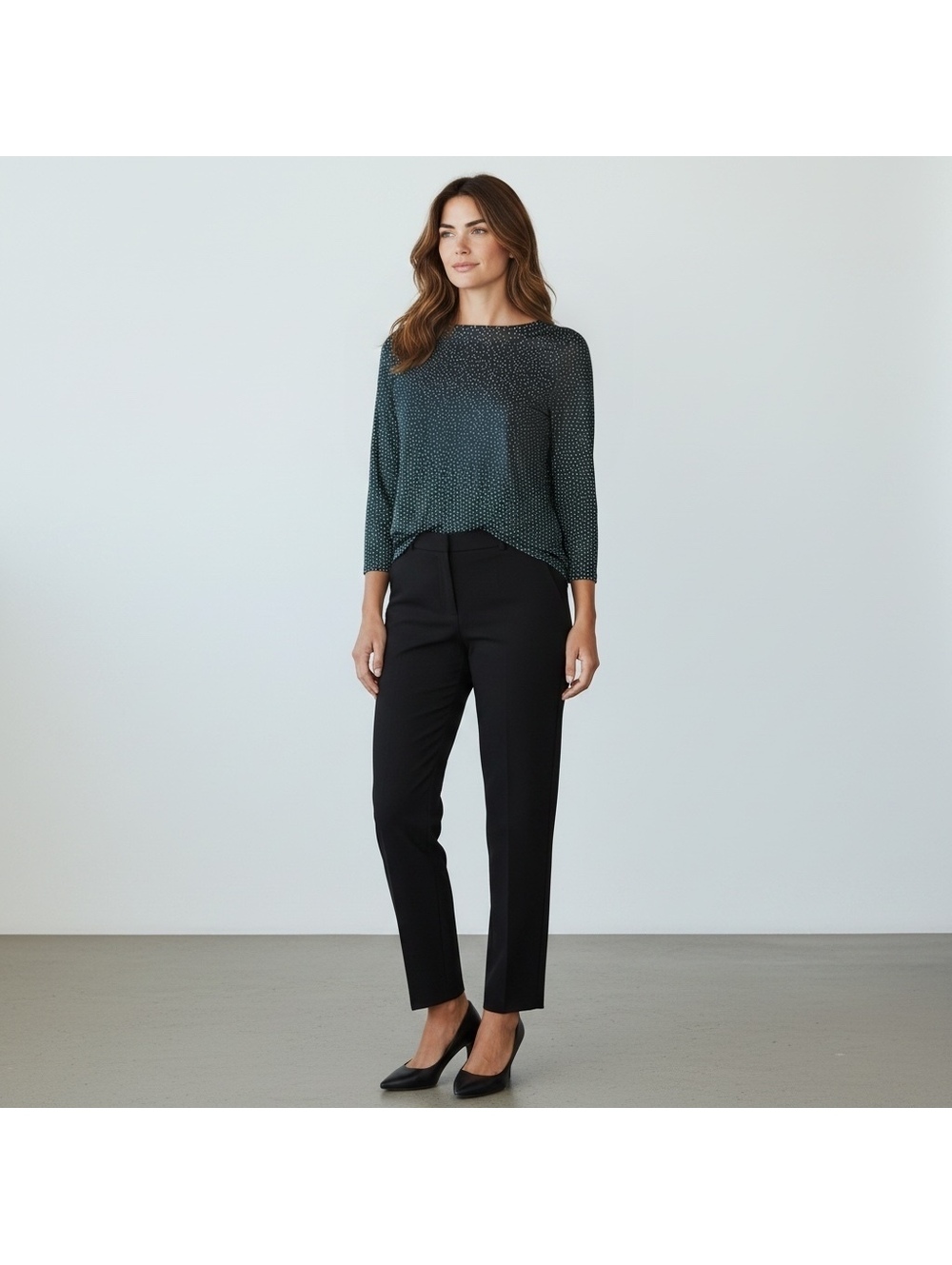 Anne Klein Green Blouse Medium